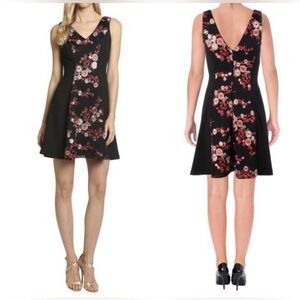 BELLE BADGLEY MISCHKA Paz Sleeveless Mini Dress Women’s US 12 Black Embroidered